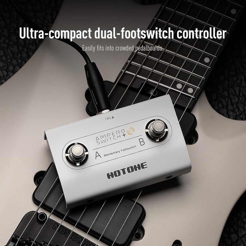 HOTONE Dual Footswitch Pedal Momentary 2-Way Pedal Foot Switch Controller Switch 6.35 mm (Ampero Switch+) - Image 4